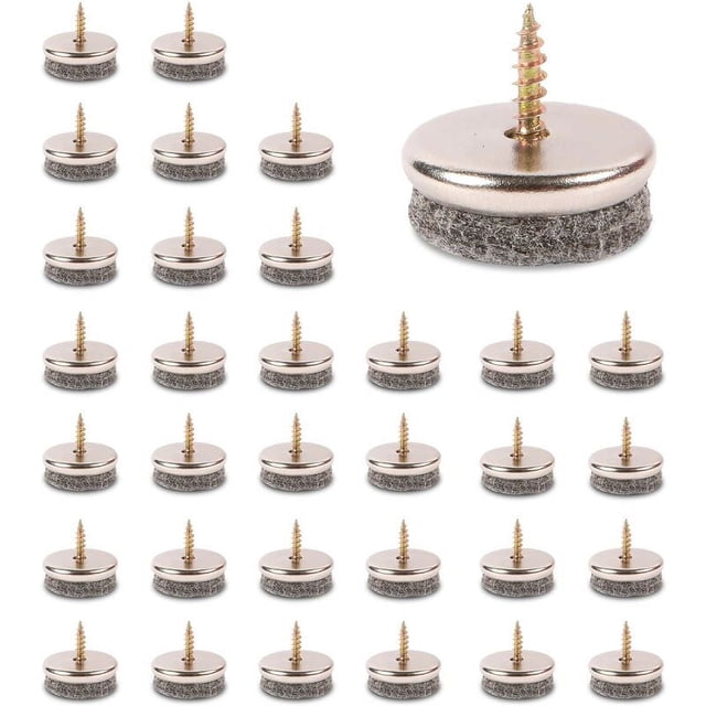 Almohadillas de fieltro para muebles: almohadillas de fieltro de 24 mm de diámetro para patas de muebles. Protectores de suelo para patas de silla de 5 mm de grosor. Almohadillas para