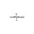thumbnail image 2 of FB Jewels Sterling Silver Womens Round Diamond Cross Ring 1/20 Cttw Size 5, 2 of 4
