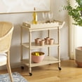 thumbnail image 2 of SAFAVIEH Haven 3-Tier Wood Kitchen Serving Cart, Natural, 2 of 16