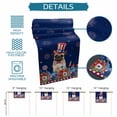 thumbnail image 6 of 4th of July Table Runner 72 Inches, Independence Day Patriotic Flowers Dogs Blue Bed Runner Dresser Scarves Tabletop for Indoor Outdoor Parties/Ceremony/Banquet, 16" x 72", 6 of 9