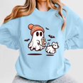 thumbnail image 3 of WEAIXIMIUNG Chandails en Molleton pour Femmes Coupe Ample Automne Imprimé Col Rond Pull Décontracté Manches Longues Blouse Ample, 3 of 4