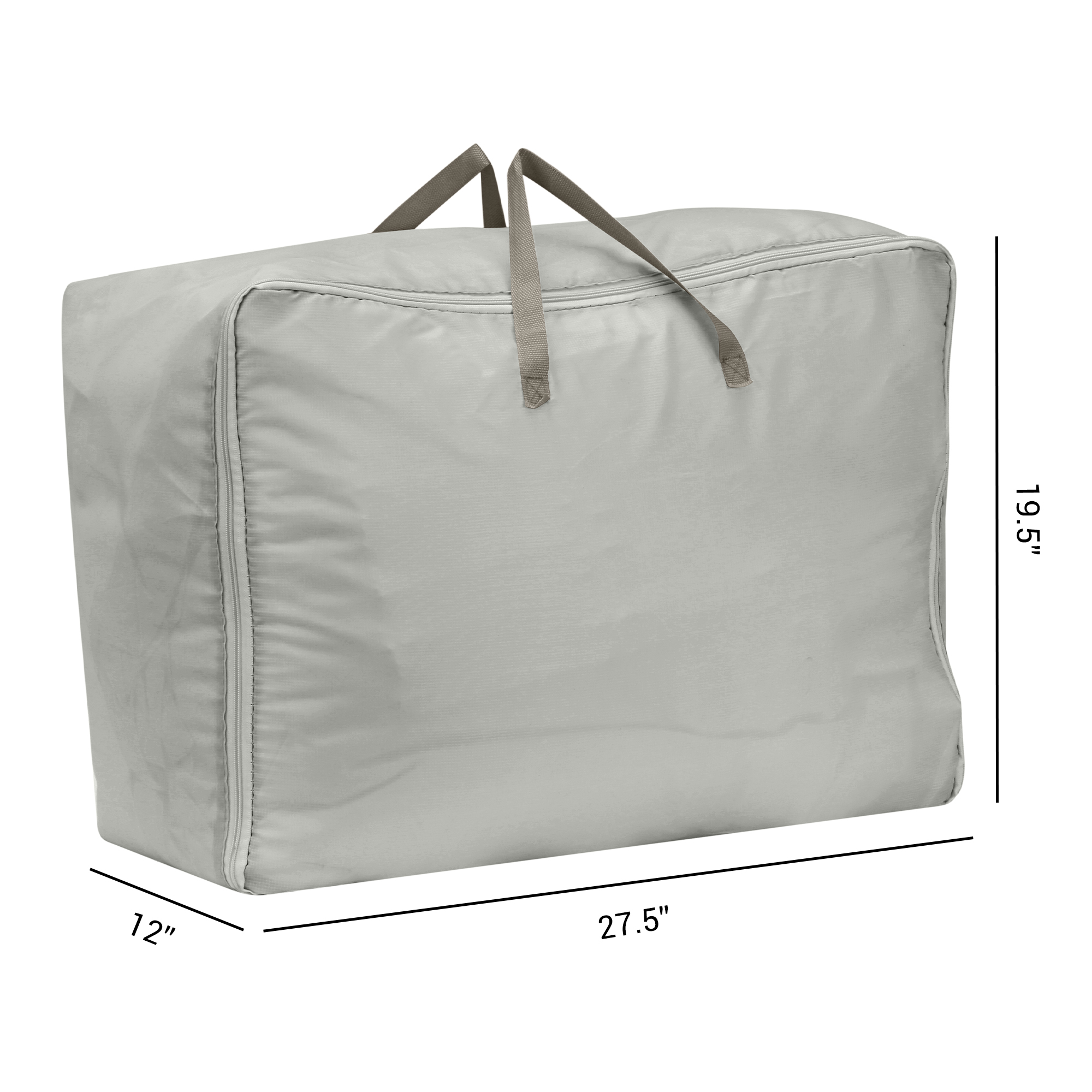 Unique Bargains Foldable Clothes Storage Bags with Handles Grey 27.5in*19.5*12in