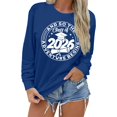 thumbnail image 3 of Women's Sweatshirt Class Of 2026 Graduation Graphic Crew Neck Long Sleeve Pullover Raglan Top Streetwear Hoodie Alternative, 3 of 7