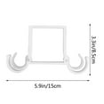 thumbnail image 4 of 2PCS Curtain Rod Aluminium Alloy Thick Double Hook Mounting Bracket(White), 4 of 8