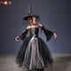 thumbnail image 2 of Disfraz gótico de bruja fantasma de Halloween para niñas, Vestido de manga acampanada para niños, bata de tutú con sombrero de bruja para Purim, fiesta de Carnaval, 2 of 4