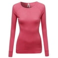 thumbnail image 1 of FashionOutfit Women's Basic Solid Round Neck Long Sleeves Sweatshirt, 1 of 3