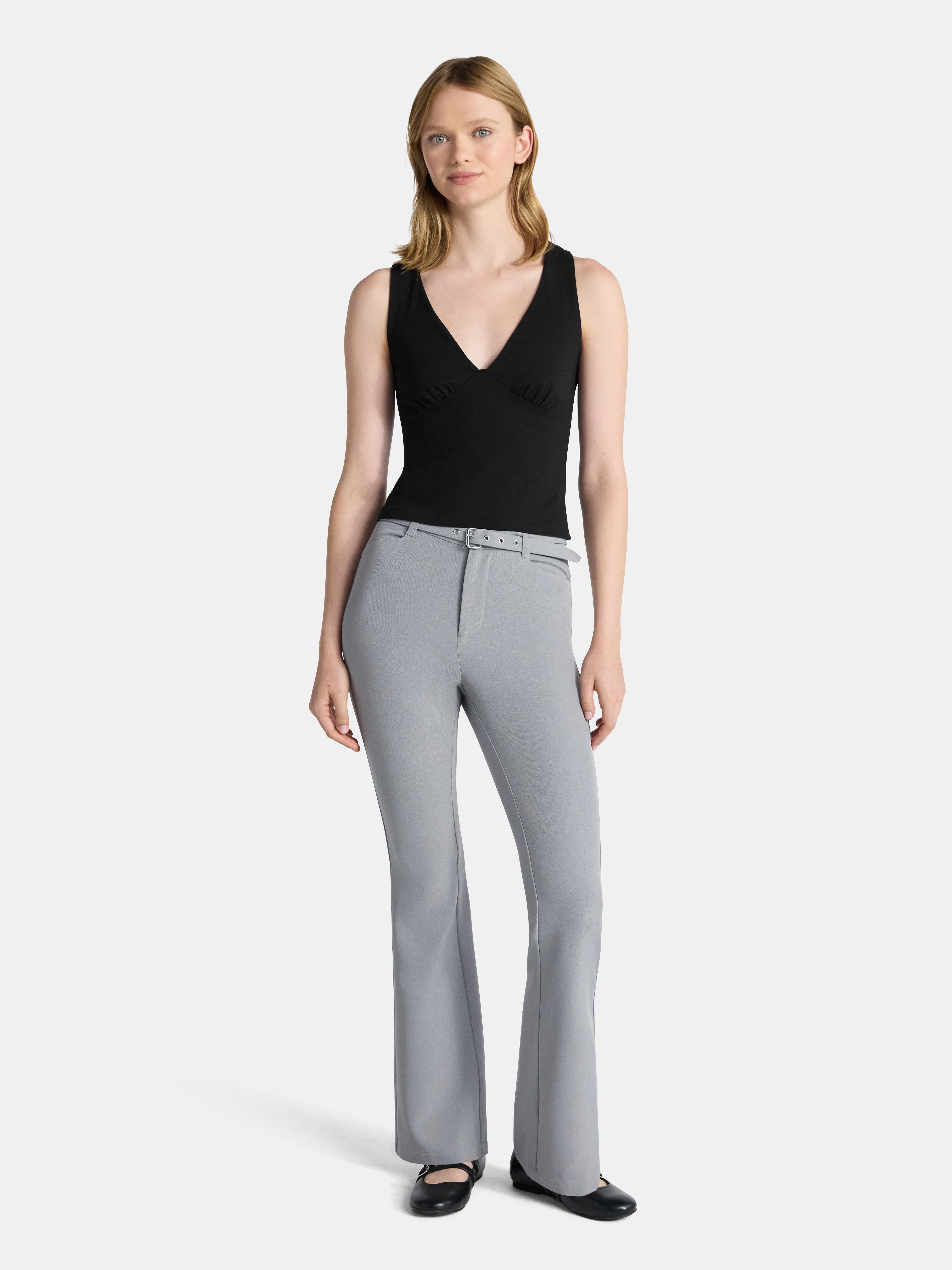 No Boundaries Plunge Neckline Tank Top, Women’s