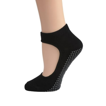 Womens Yoga Socks Mary Jane Bella with Grips S/M Non Slip Ankle Socks ...