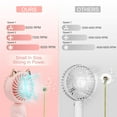 thumbnail image 2 of YUNOVA Portable Foldable USB Rechargeable Desk Fan​ with 8200 RPM 3-Speed Settings, Cute Cat Ear Design Personal Cooling Fan for Women/Kids Travel, Outdoor, Office & Home Use, 2 of 7