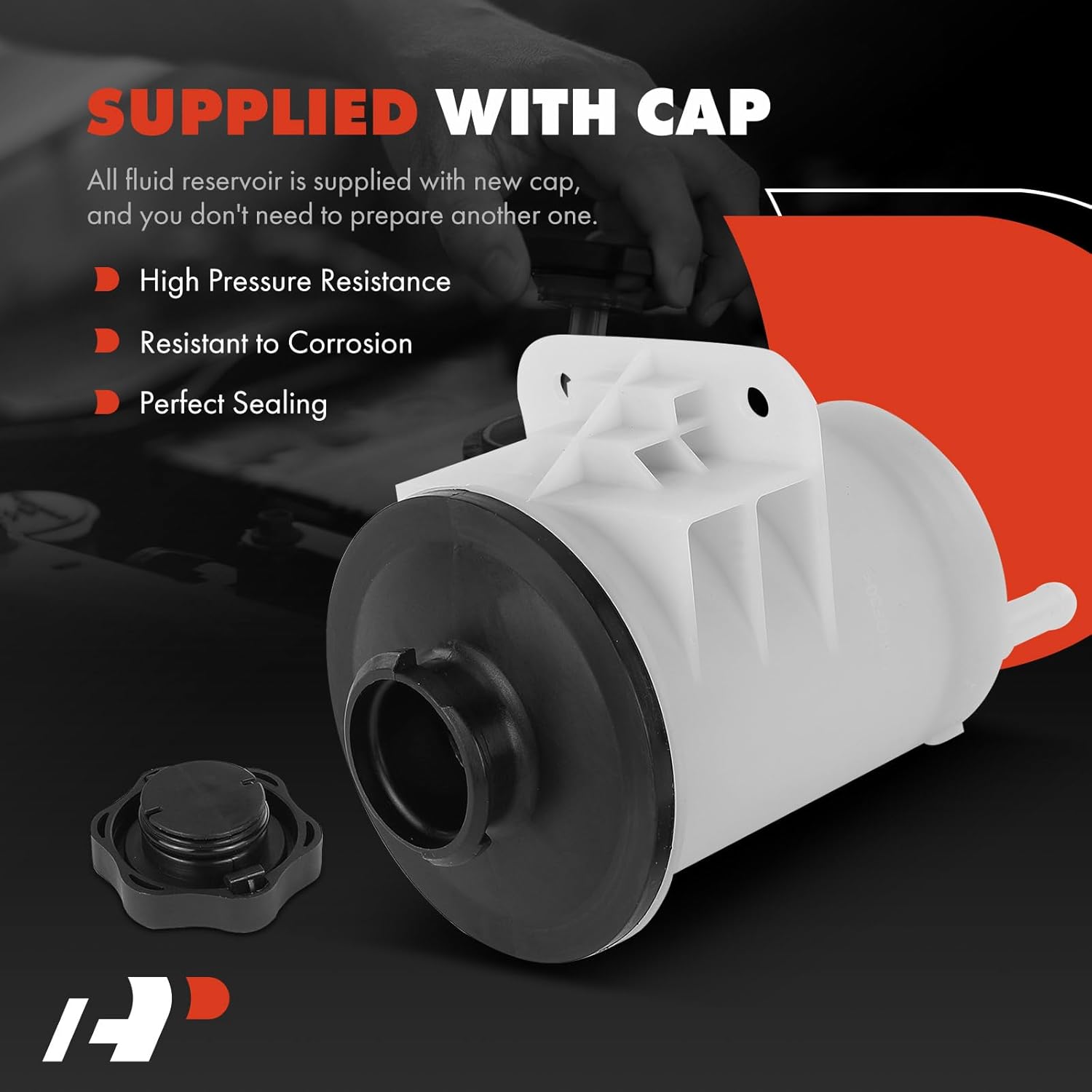 A-Premium Power Steering Reservoir/Tank with Cap Compatible with Ford F-150 2004-2008, Expedition 2002-2006 & Lincoln Mark LT 2006-2008