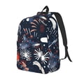 thumbnail image 3 of Casual Canvas Backpack Without Interlayer Large Capacity Stick Bag Design For Outdoor Shopping Office Outdoor Sports Independence Day Theme Star (3) Small, 3 of 7
