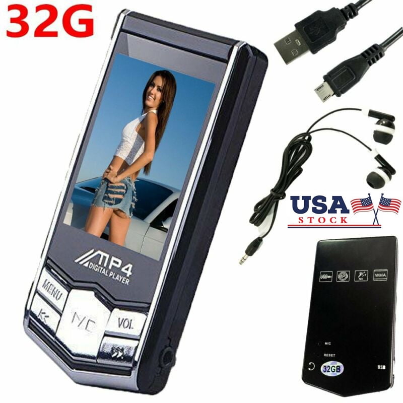 32 GB MP4 MP3-Musik-Media-Video-Player Dünner 1,8-Zoll-LCD-FM-Radio-Recorder 