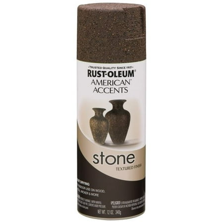 Rust-Oleum American Accents Stone Textured Spray Finish, Mineral Brown, 12 Oz.