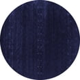 thumbnail image 1 of Ahgly Company Indoor Round Abstract Blue Contemporary Area Rugs, 7' Round, 1 of 4