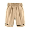 thumbnail image 3 of Hienoo Women Linen Knee Length Shorts Casual Loose Lightweight Bermuda Shorts, Sizes S-3XL, 3 of 3