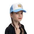 thumbnail image 4 of PAYOHTO Kids Vintage Globe Compass World Map Baseball Hat Back Adjustable Mesh Breathable Hats Sky Blue Trucker Cap Outdoor Fishing Sun Caps for Boys or Girls ages 4-10, 4 of 9