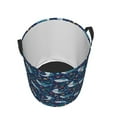 thumbnail image 3 of Fotbe Sea Sharks Laundry Basket with Handles, Waterproof Large Laundry Hamper, Wash Bag for Corner Dorm, Rolling Laundry Basket with Handles-Medium, 3 of 8