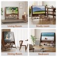 thumbnail image 6 of Solid Wood Rolling TV Stand for TVs up to 65", Media Console Tv Cart with Wheels, Mid Century Entertainment Center with Storage for Living Room & Office, Walnut, 6 of 11