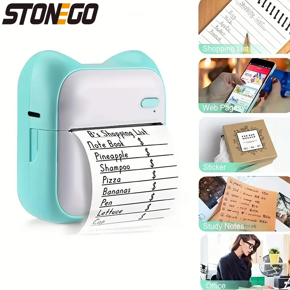 Mini Photo Printer - Portable Thermal Photo Printer for Notes and Image Memos - Compact and Lightweight Design - Easy to Use and Great for Printing - Perfect for Personal Use, Scrapbooking