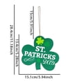 thumbnail image 3 of Decoraciones del Día de San Patricio, Letrero colgante de madera para festival irlandés, Decoración para fiesta del Día de San Patricio, Letrero colgante de madera con pajita de la suerte verde, Decor, 3 of 6