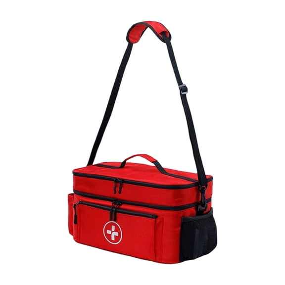 Water Resistant First Aid Storage Bag With Removable Compartments Suitable For Emergency Supplies Home Travel Essential