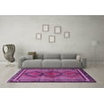 thumbnail image 3 of Ahgly Company Machine Washable Indoor Rectangle Persian Purple Traditional Area Rugs, 5' x 7', 3 of 4