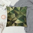 thumbnail image 2 of PHYHOO Throw Pillow Cushion Cover, Geometric Shapes Triangles Inspired Form Poly Effect, Decorative Square Accent Pillow Case, Brown Green White, 2 of 5