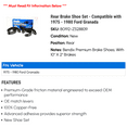 thumbnail image 2 of Rear Brake Shoe Set - Compatible with 1975 - 1980 Ford Granada 1976 1977 1978 1979, 2 of 2