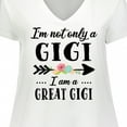 thumbnail image 4 of Inktastic I'm Not Only a Gigi I'm a Great Gigi with Flowers Women's Plus Size V-Neck T-Shirt, 4 of 5