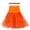 Orange, variant on KIHOUT Plus Size Skirt For Women Women's Fashionable Summer Retro High-waisted Gauze Puffy Skirt Party Skirt