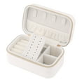 thumbnail image 3 of Unique Bargains Portable PU Leather Jewelry Box Mini Organizer White, 3 of 7