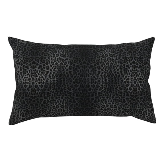 Hidden Zipper Home Sofa Decorative Throw Pillow Cover Cushion Case King 20x36 Inch Cheetah Black Leopard Design Printed Pillowcase