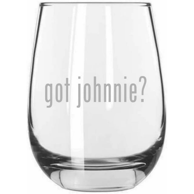 johnnie Got? Themed Etched 15.25oz Libbey Stemless Wine Glass