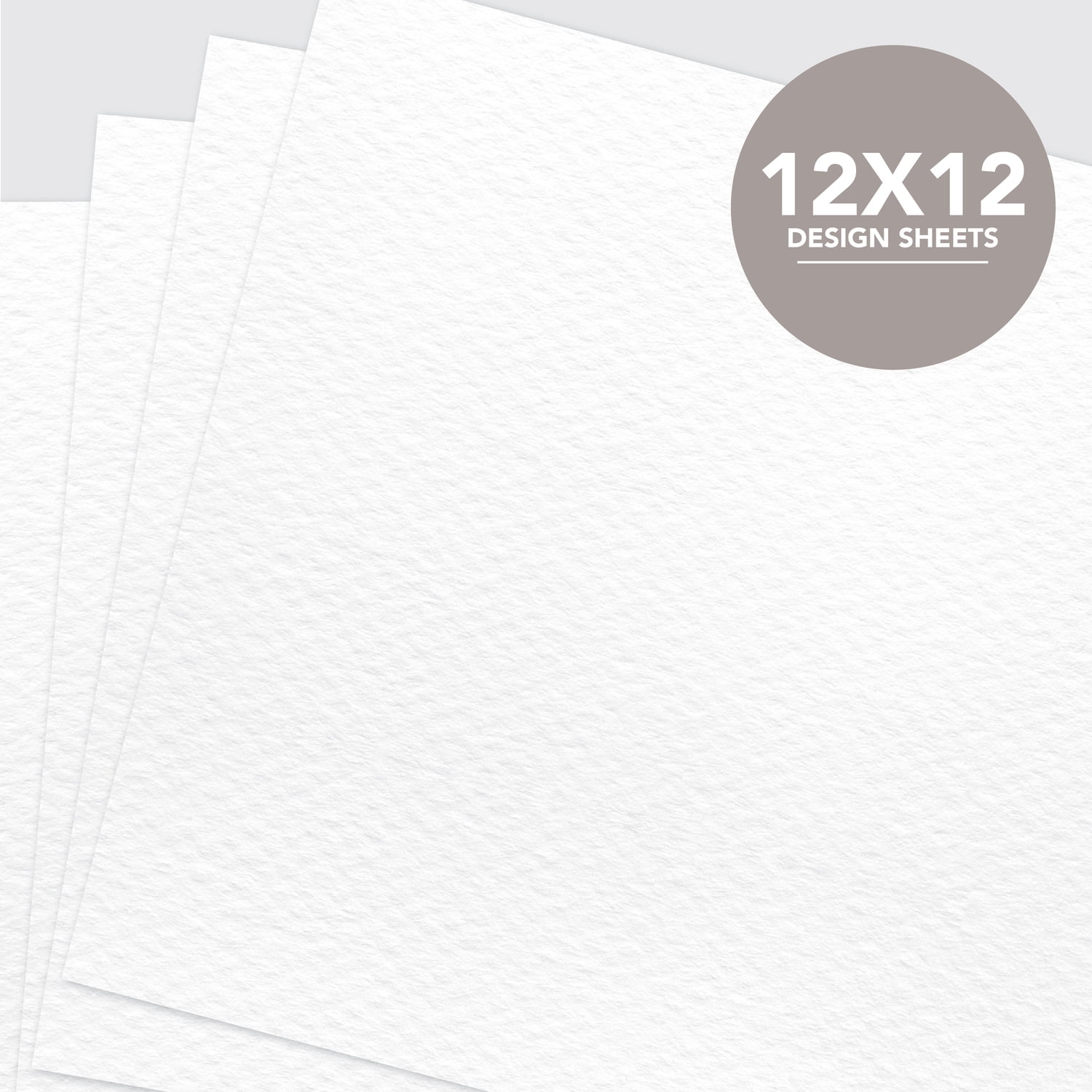 Roobee by Mara-Mi White Textured Cardstock Paper, 12" x 12," 200 GSM, 40 Count New