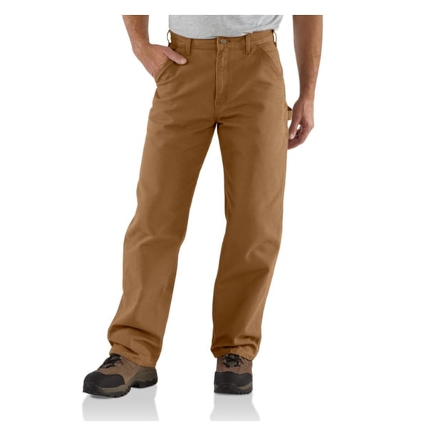 Pantalones Carhartt, holgados, rectos, con forma de pato lavados, color marrón