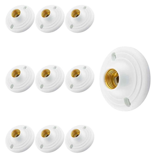 Socket Portalampara Redonda Yeilite 92-9384 Baquelita 4 1/2 127V 10 Pzs