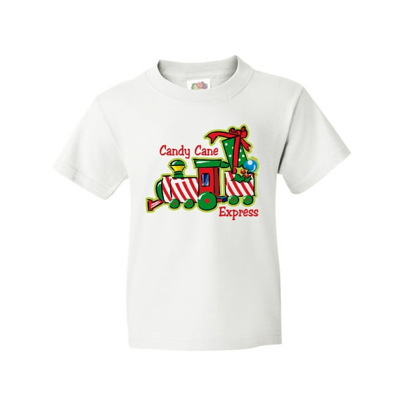 Inktastic Candy Cane Express Youth T-Shirt