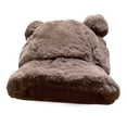 thumbnail image 2 of GROFRY Winter Fisherman Hat Short Brim Plush Solid Color Bear Ear Ball Soft Head Protection Thick Cozy Winter Basin Hat for Outdoor, 2 of 8