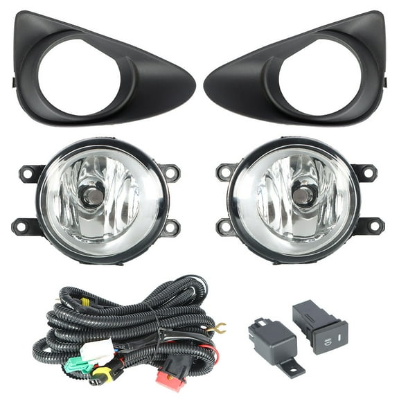 LABLT Fog Lights Lamps W/Wiring Switch Clear Lens for 2012-2014 Toyota Yaris Hatchbac