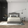thumbnail image 4 of Modern Velvet Upholstered 60" Queen Bed in Light Grey, 4 of 7