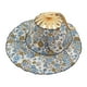 thumbnail image 4 of Sombrero para el sol 2 en 1, plegable, de bambú, con diseño floral y protector solar para viajes diarios. flor azul, 4 of 9