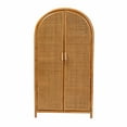 thumbnail image 4 of bali & pari Paloma Rattan BOHO Storage Cabinet, 2-Door, Light Honey, 4 of 10
