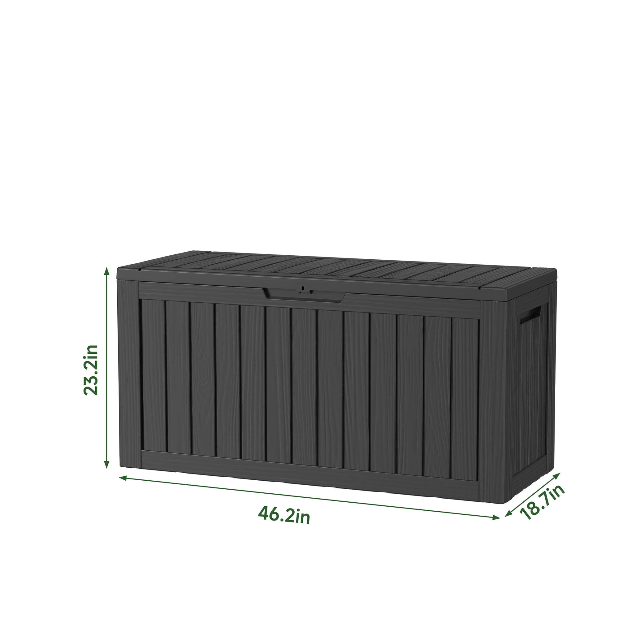 MAYEERTY 100 Gallon Outdoor Deck Box, Large Capacity Storage Box for Patio Furniture Cushions, Pillow with Wheels, Black