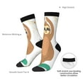 thumbnail image 4 of Pofeuu Cute Sloth In Yoga Pose Tree Print Crew Socks, Adult Running Hiking Socks for Youth and Adult, 4 of 6