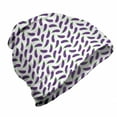 thumbnail image 1 of Eggplant Unisex Beanie, Nutritious Kids Meal, Hiking Outdoors, Violet White, by Ambesonne, 1 of 1