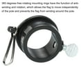 thumbnail image 4 of Bandera Poste Anillos Montaje Clips Giratorio Ajustable Sujetadores 29mm x 27mm Negro Paquete de 4, 4 of 5