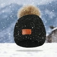 thumbnail image 4 of YFPWM Toddler Winter Hats Warm Ski Hat Stylish Knitted Hat for Kids 1-11 Years Old Girls Boys Kids Winter Beanie Hat Warm Knit Ski Cap Black One Size, 4 of 7