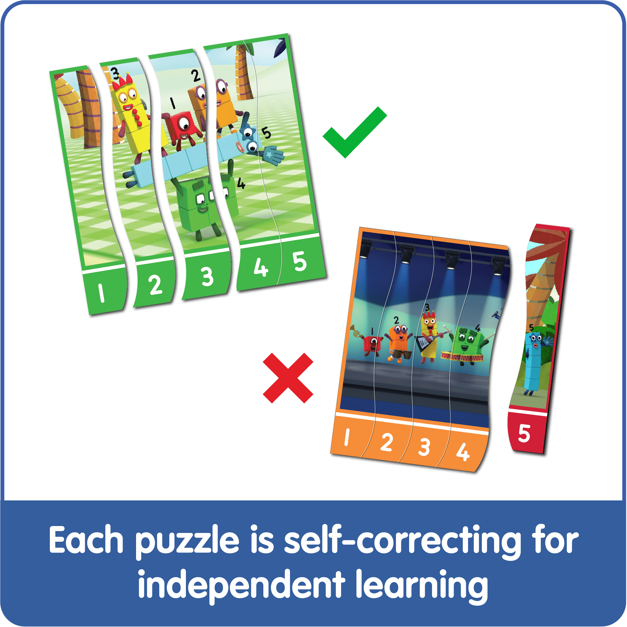 hand2mind Numberblocks® Sequencing Puzzle Set, Sequencing Number Puzzles, Math Puzzles