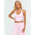 thumbnail image 6 of PISONIC Womens Workout Sets Two Piece Halter Crop Top Matching Straight Leg Pants Gym Work Pilates Outfits, 6 of 6