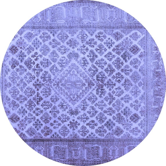 Ahgly Company Indoor Round Persian Blue Bohemian Area Rugs, 8' Round